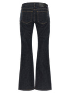Blue Cotton Flared Jeans