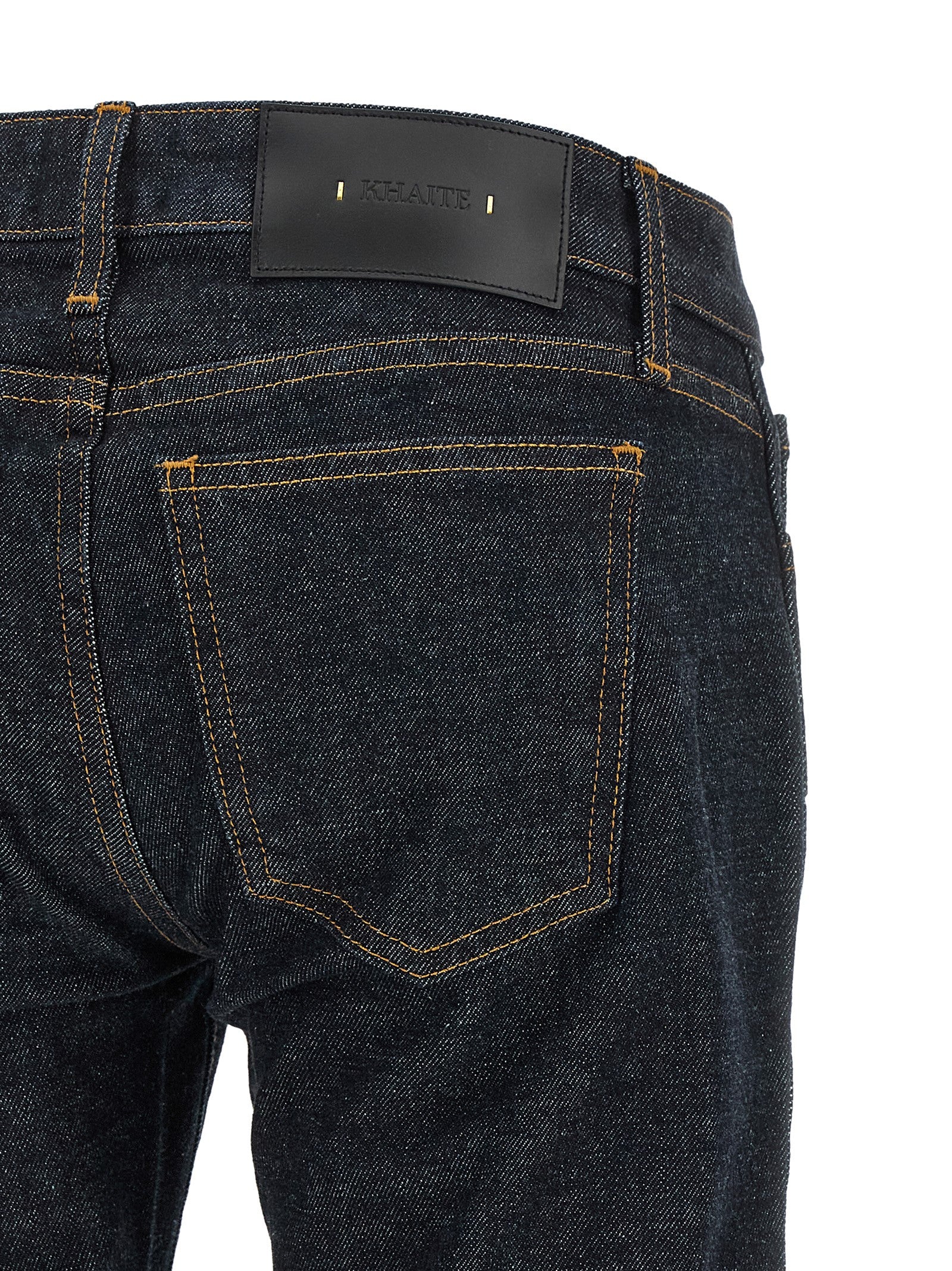 Blue Cotton Flared Jeans