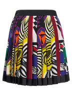 Multicolor Silk Long Skirt