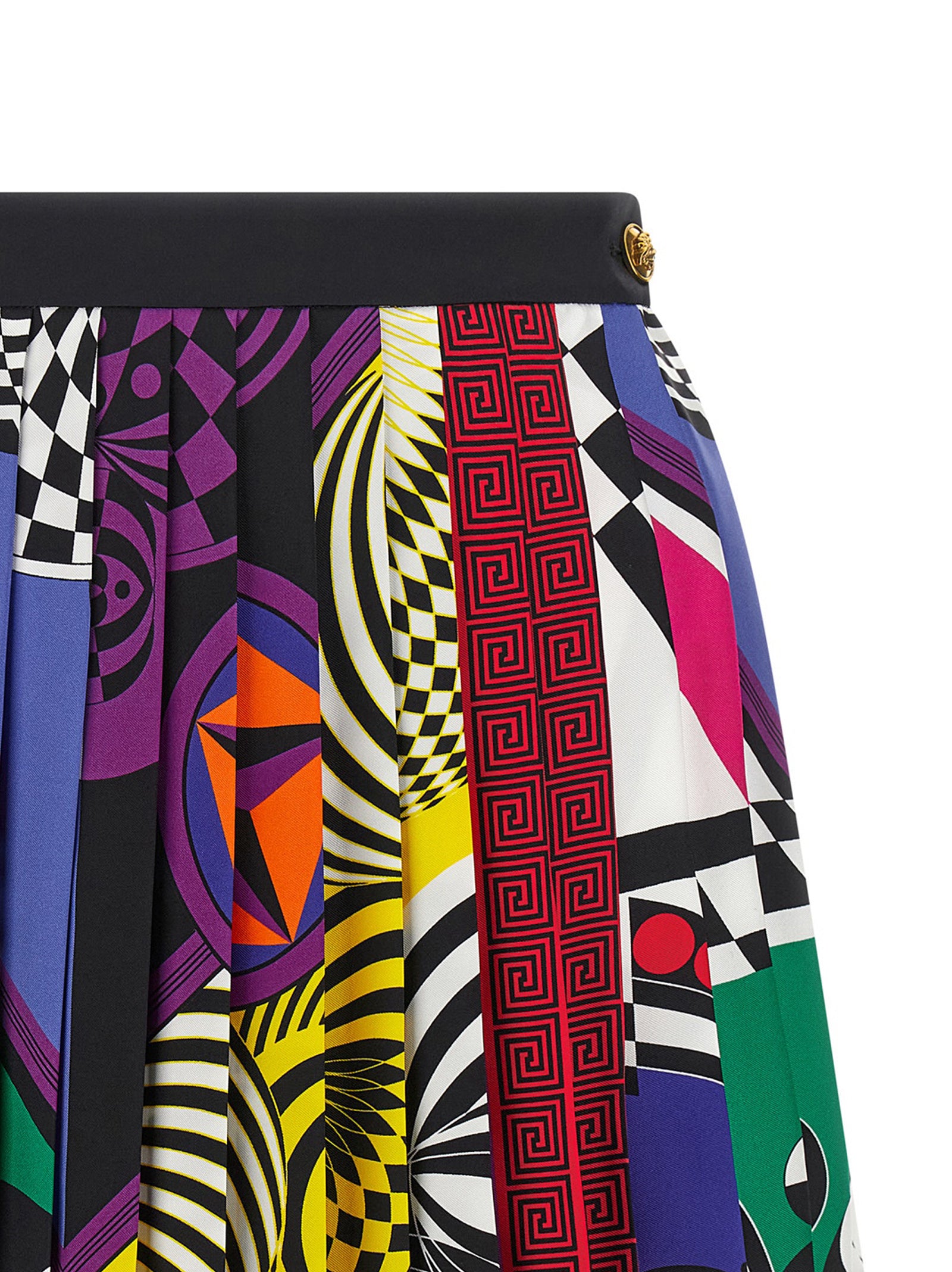 Multicolor Silk Long Skirt