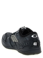 Black Calfskin Athletic Sneakers
