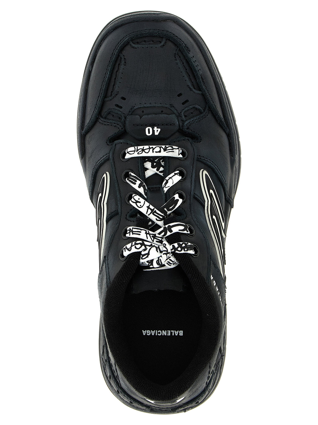 Black Calfskin Athletic Sneakers