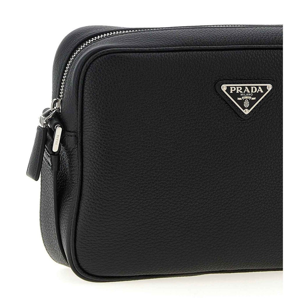 Black Calfskin Crossbody Bag