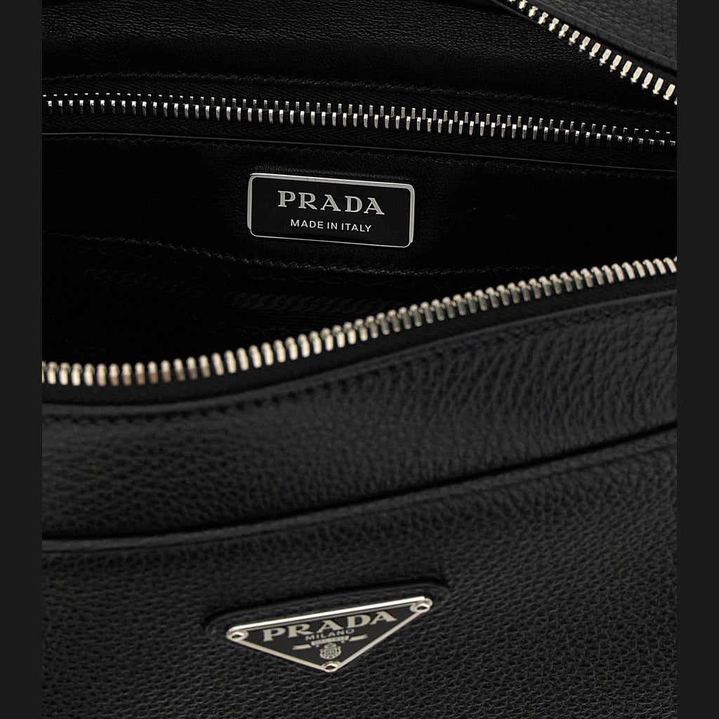 Black Calfskin Crossbody Bag