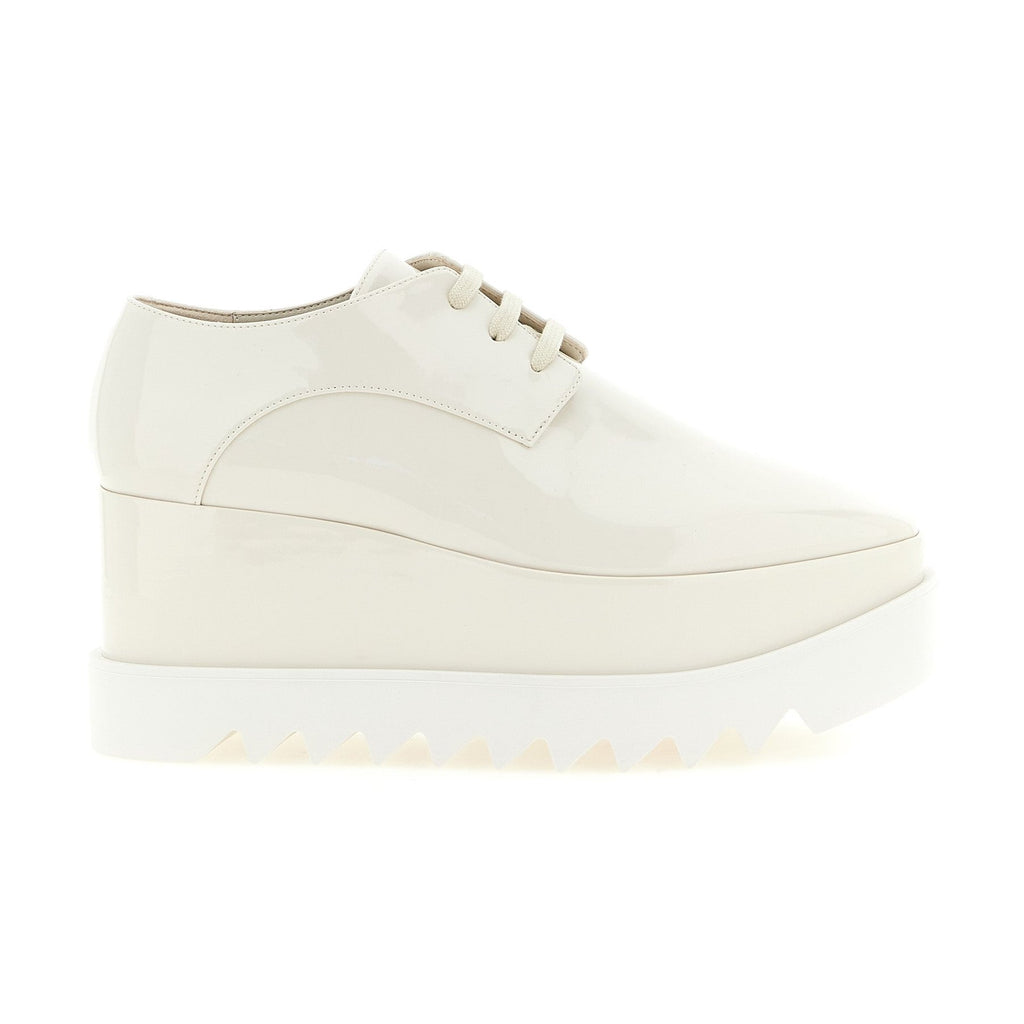 White Polyethylene Wedge Sandals