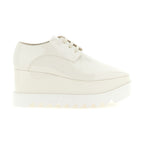 White Polyethylene Wedge Sandals