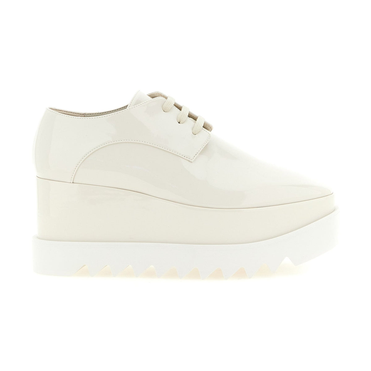 White Polyethylene Wedge Sandals
