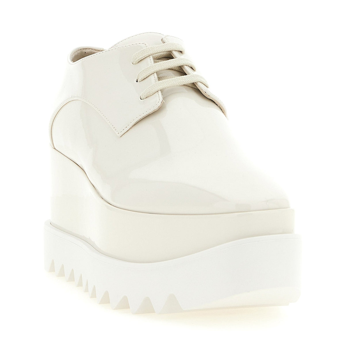 White Polyethylene Wedge Sandals