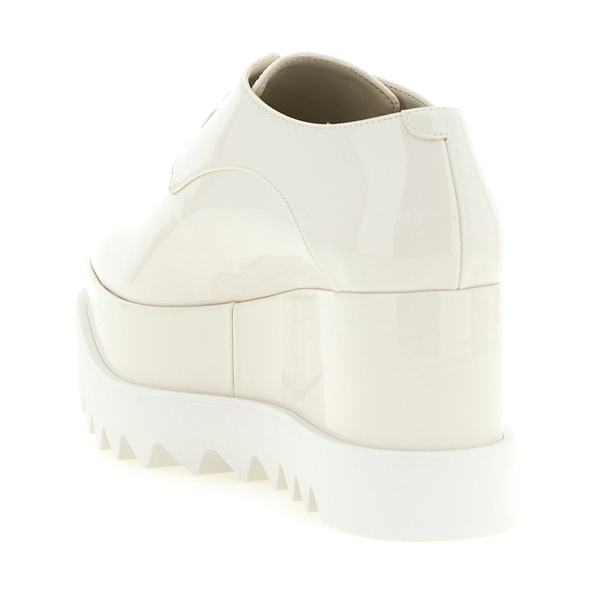 White Polyethylene Wedge Sandals