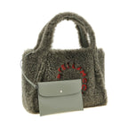Gray Polyester Tote Bag