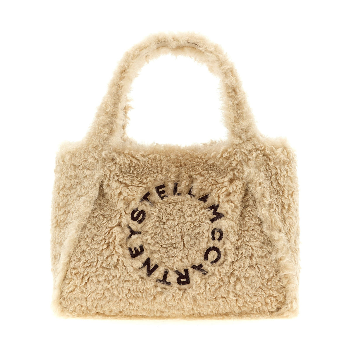 Beige Polyester Tote Bag