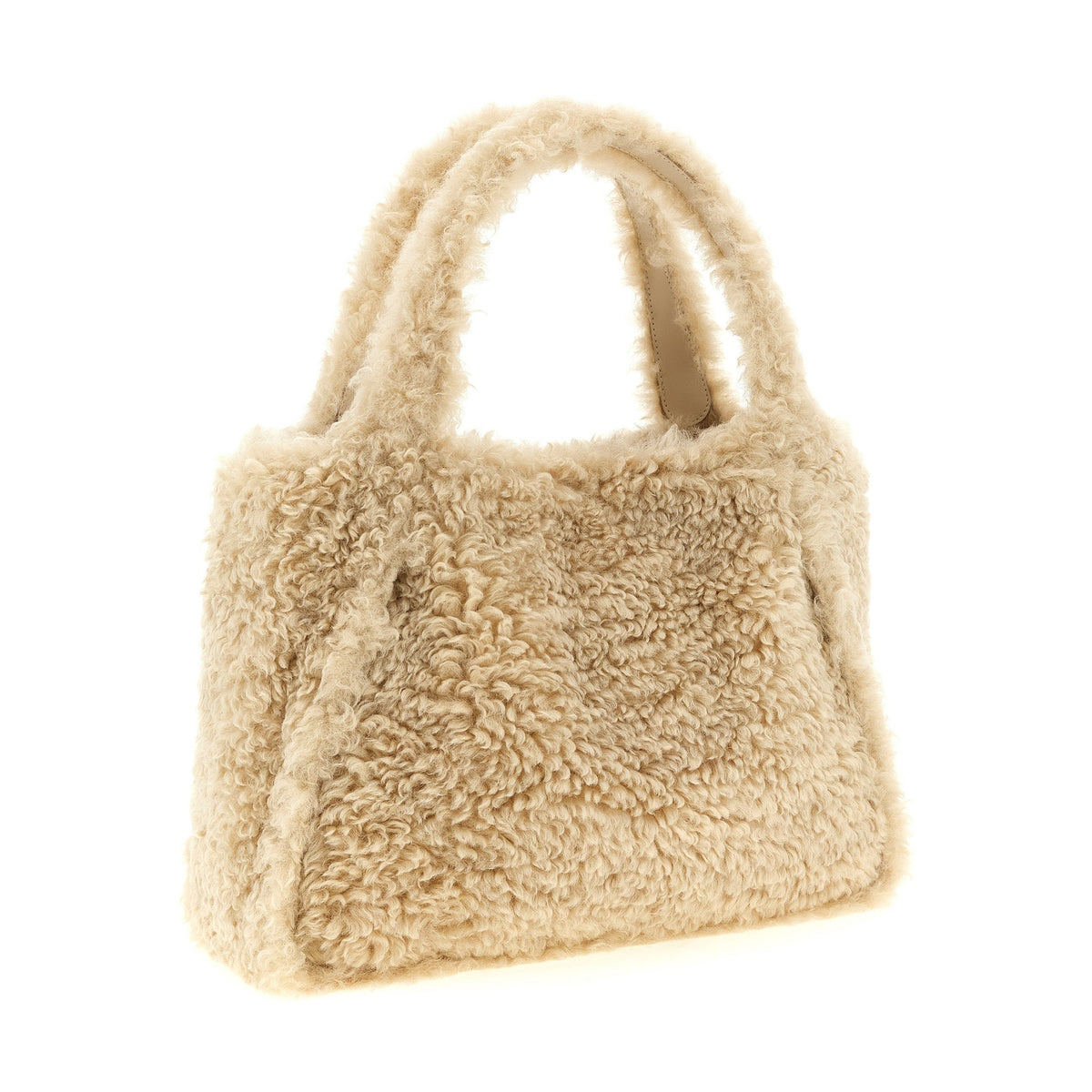 Beige Polyester Tote Bag
