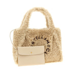 Beige Polyester Tote Bag