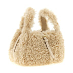 Beige Polyester Shoulder Bag