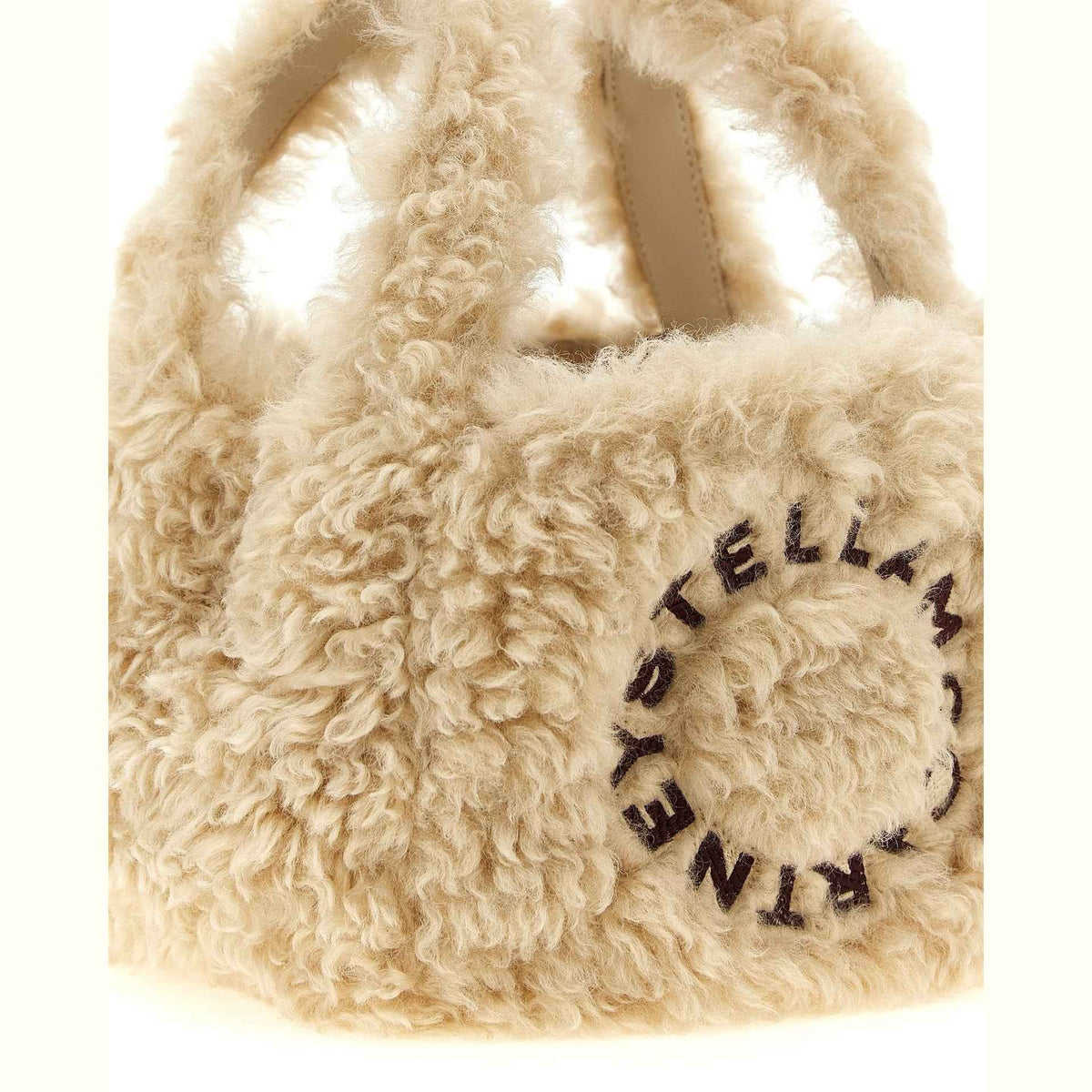 Beige Polyester Shoulder Bag