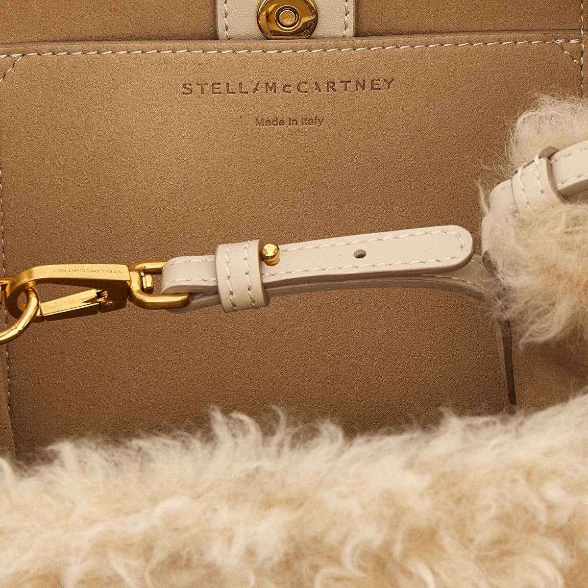 Beige Polyester Shoulder Bag