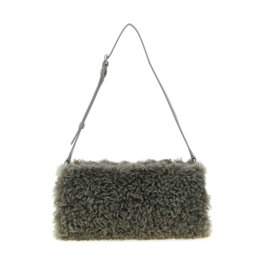 Gray Polyester Clutch Bag