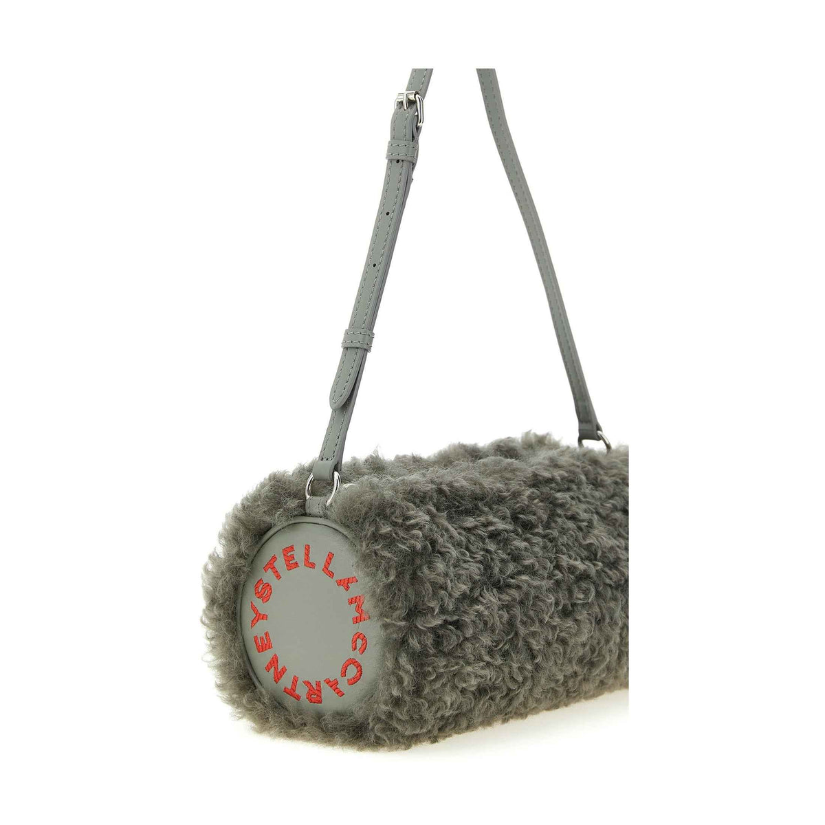 Gray Polyester Clutch Bag