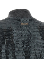 Gray Polyester Sleeveless Jacket