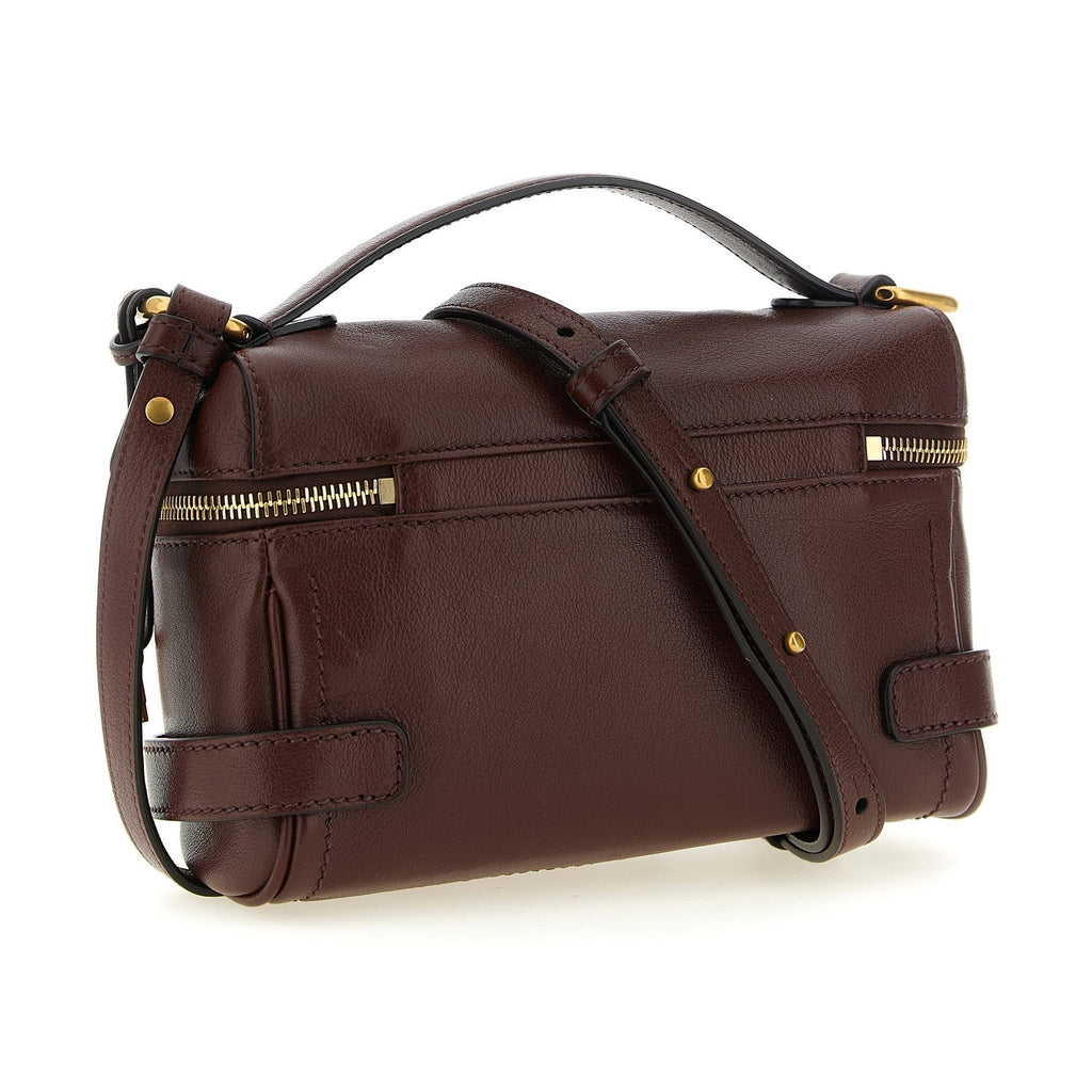 Brown Buffalo Leather Shoulder Bag