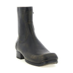 Black Calfskin Ankle Boots