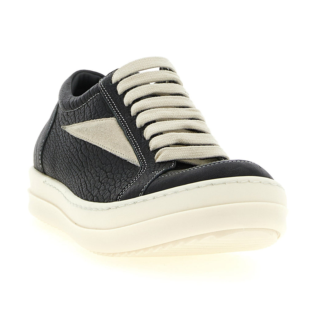 Bicolor Lamb Leather Low Top Sneakers