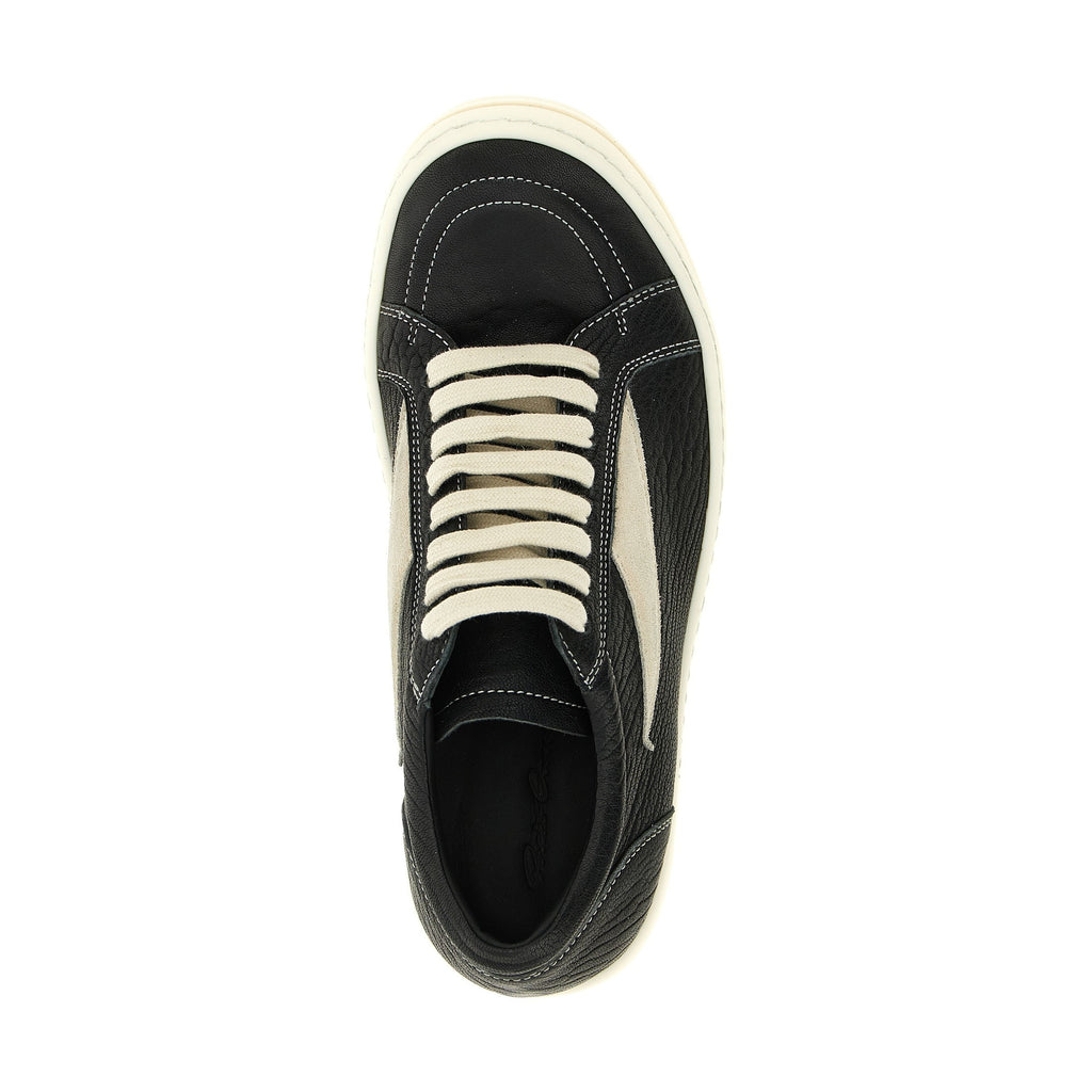 Bicolor Lamb Leather Low Top Sneakers