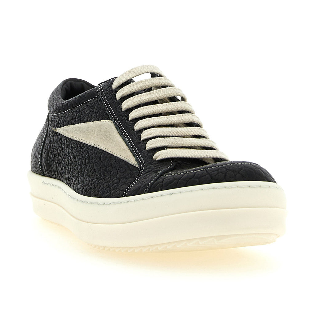 Bicolor Lamb Leather Low Top Sneakers