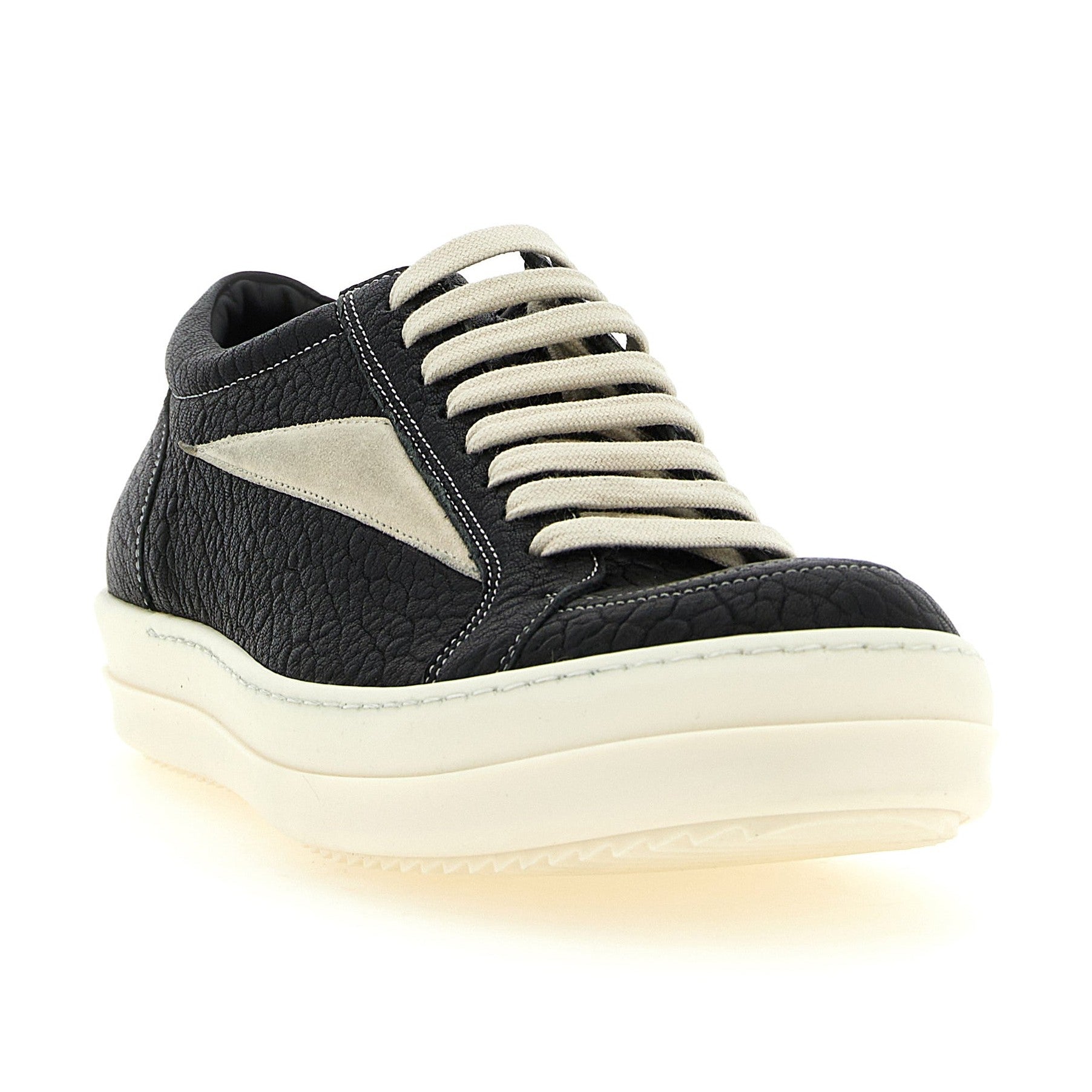 Bicolor Lamb Leather Low Top Sneakers
