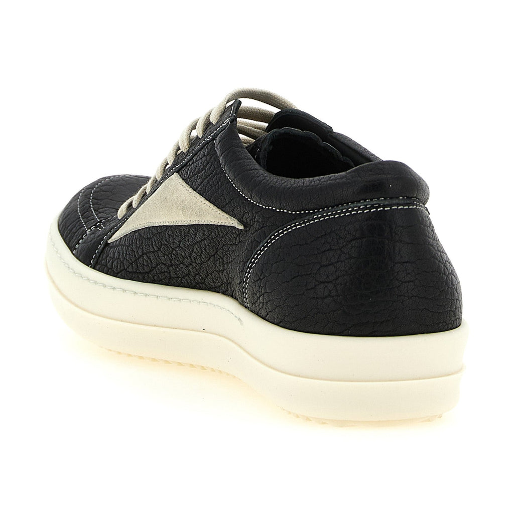 Bicolor Lamb Leather Low Top Sneakers