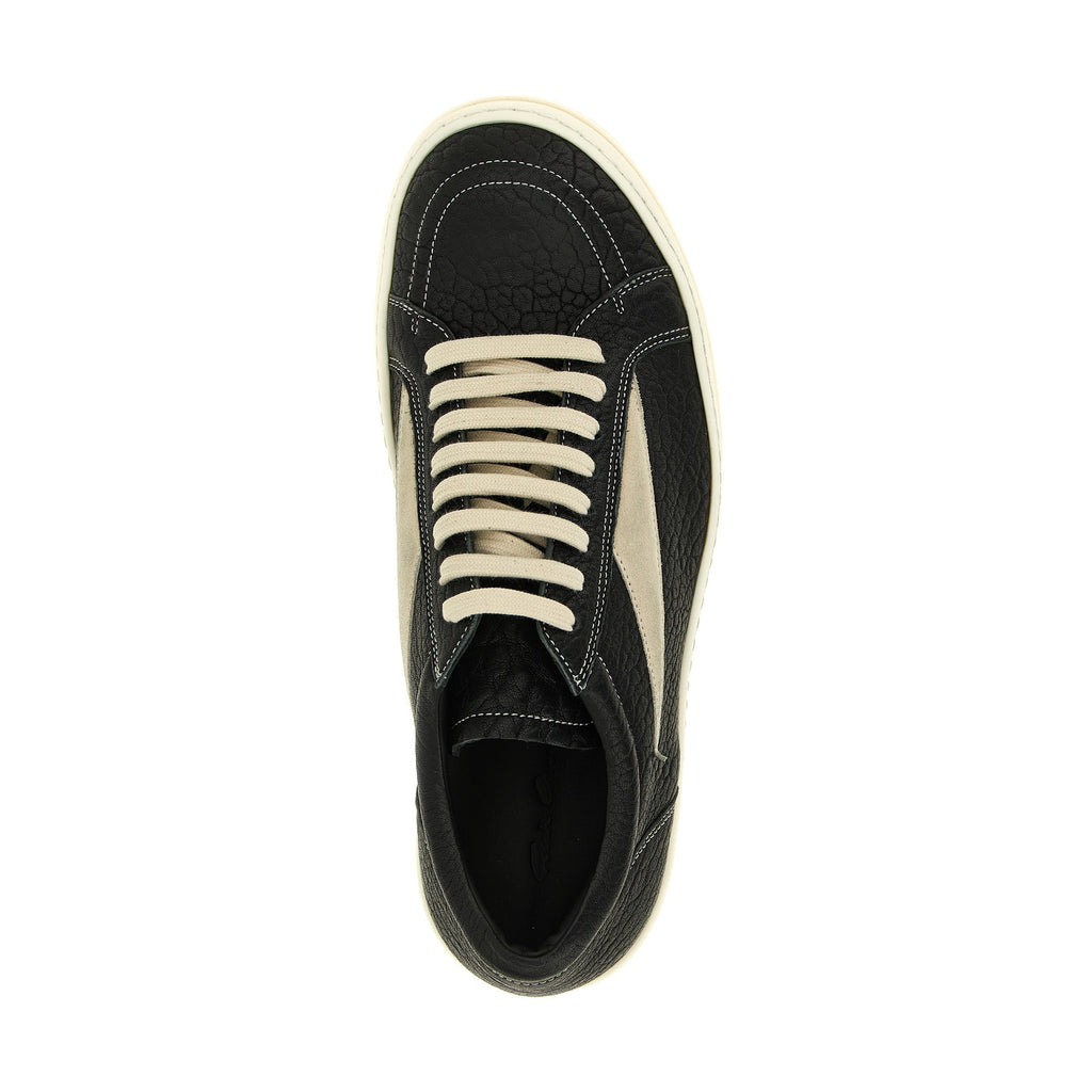Bicolor Lamb Leather Low Top Sneakers