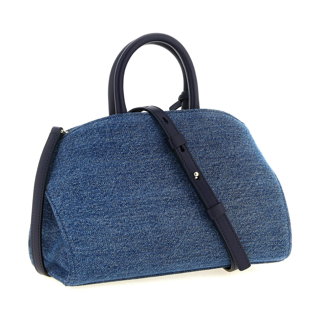Blue Fabric Handbag
