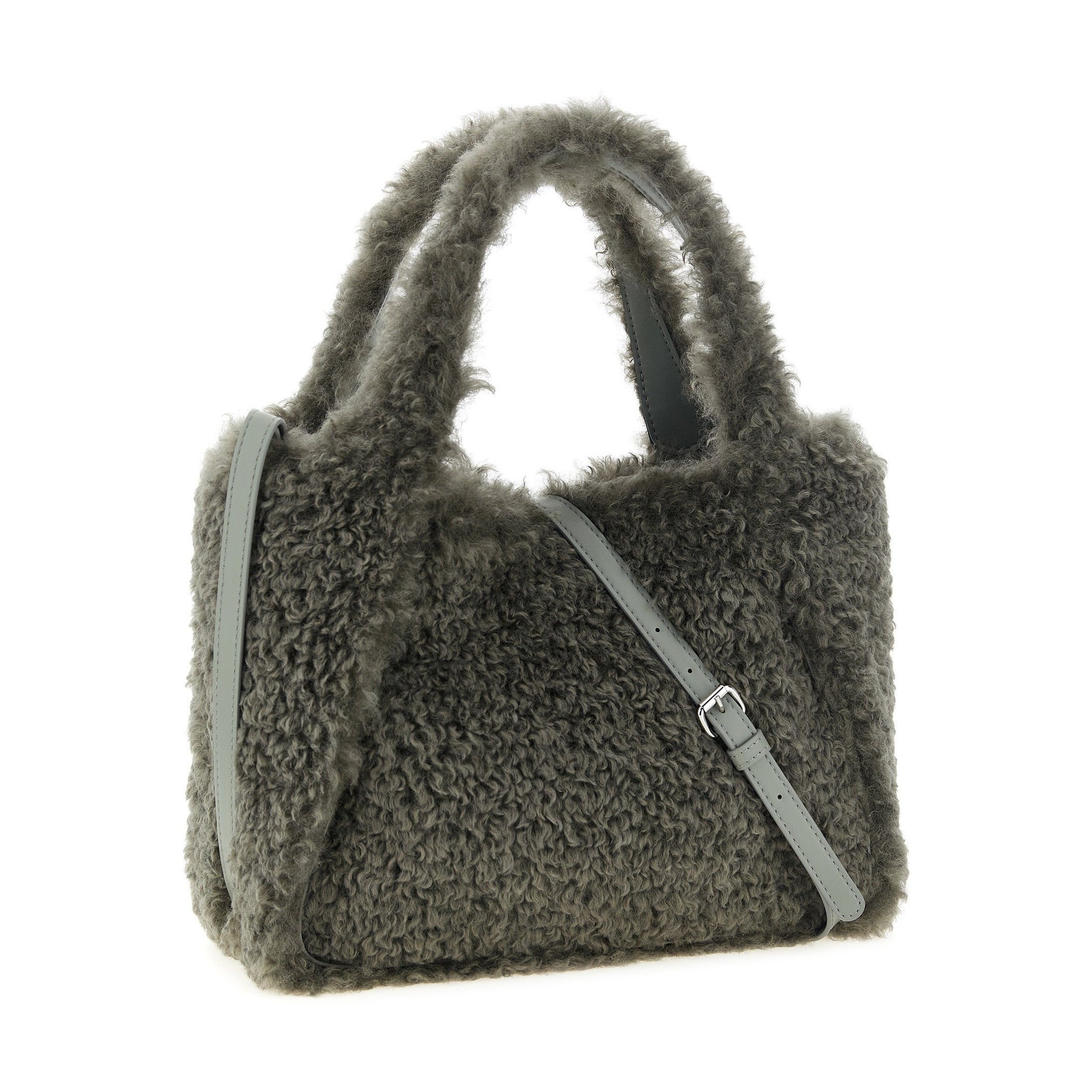 Gray Polyester Tote Bag