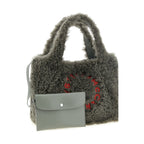 Gray Polyester Tote Bag