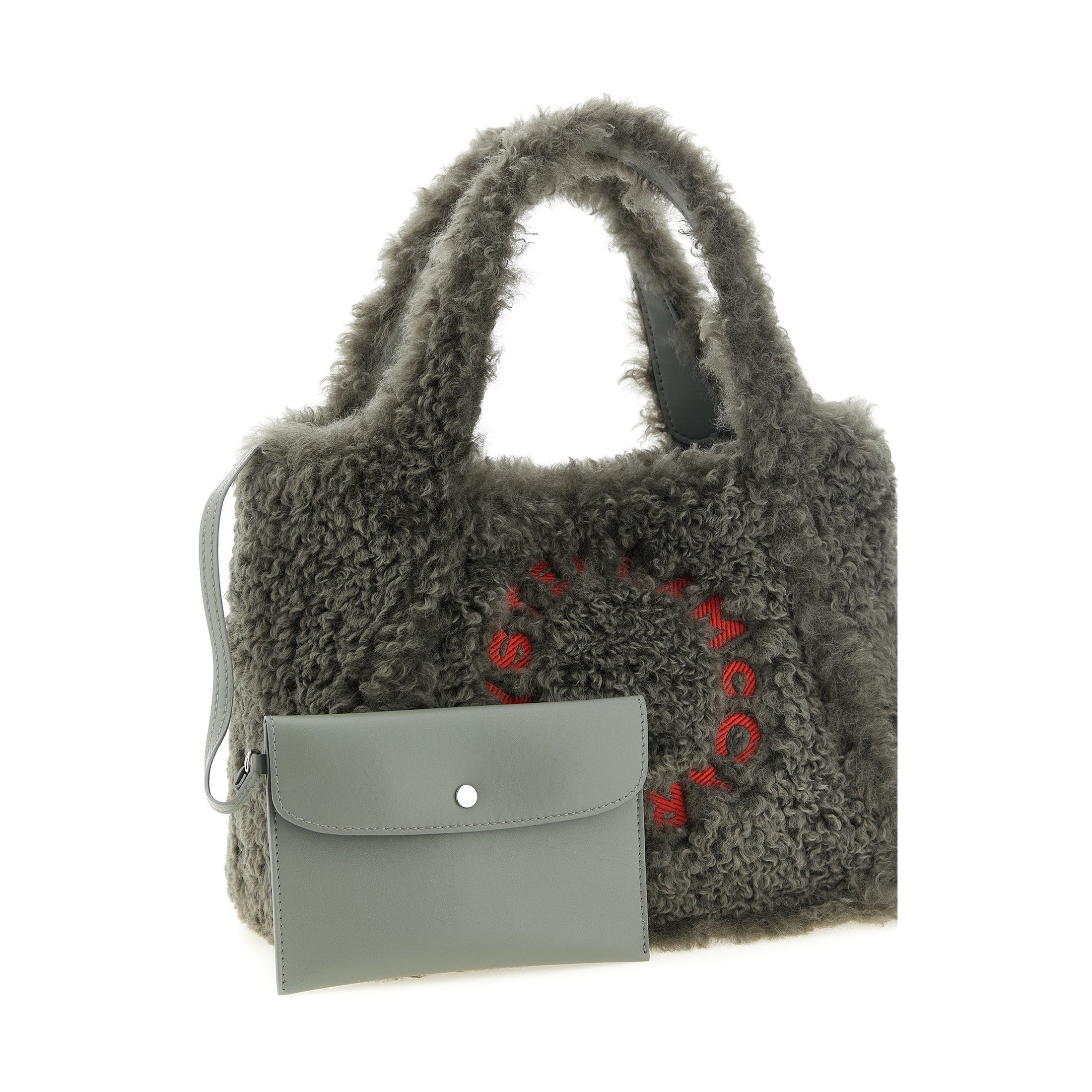 Gray Polyester Tote Bag