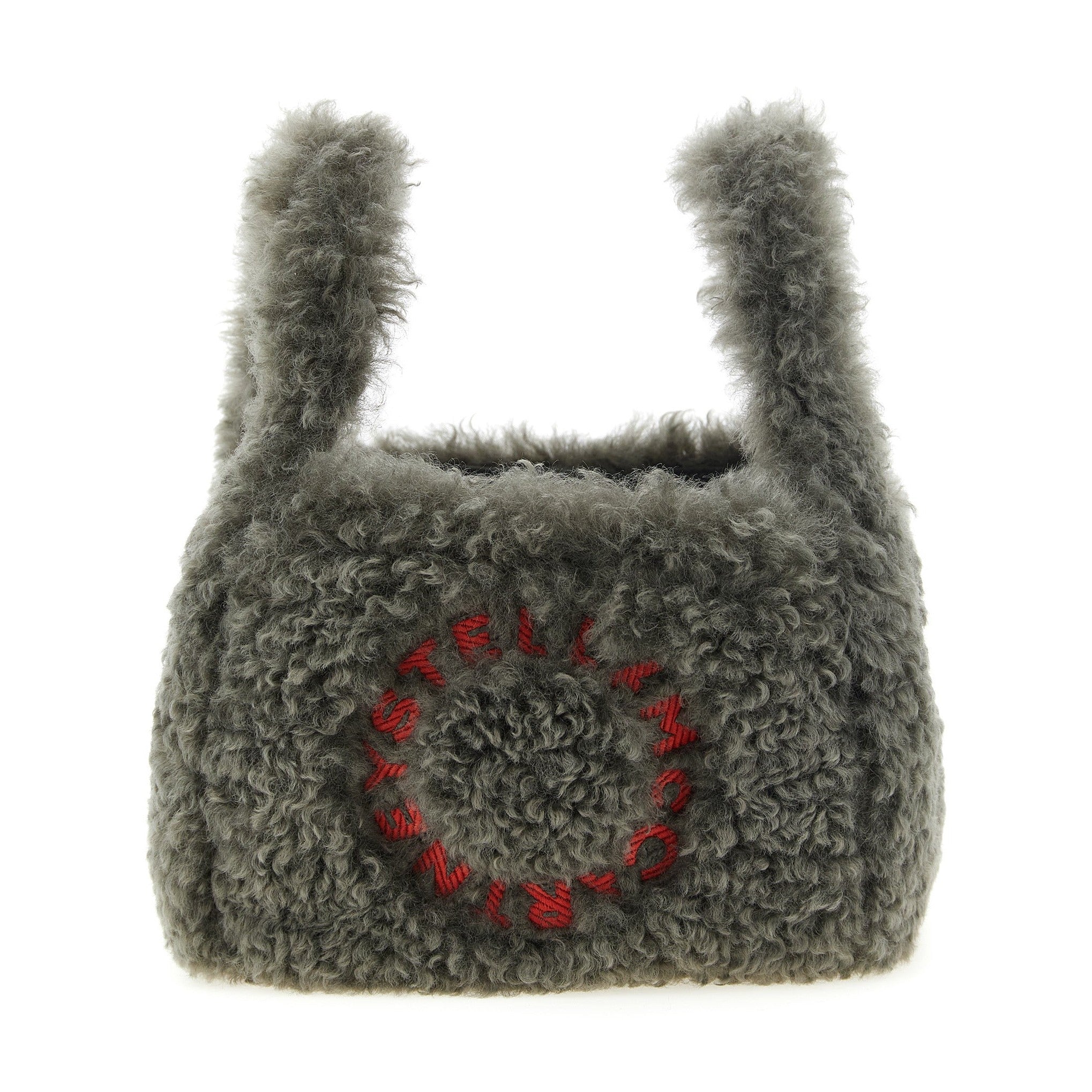 Gray Polyester Shoulder Bag