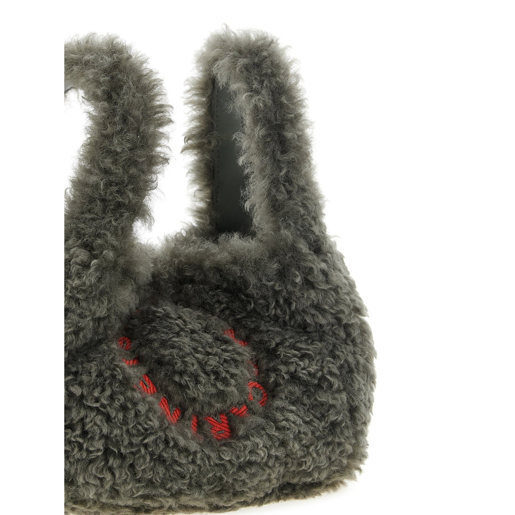 Gray Polyester Shoulder Bag