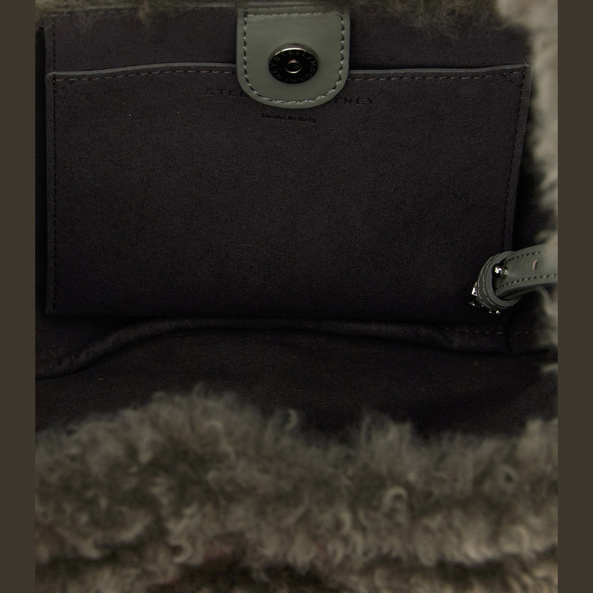 Gray Polyester Shoulder Bag