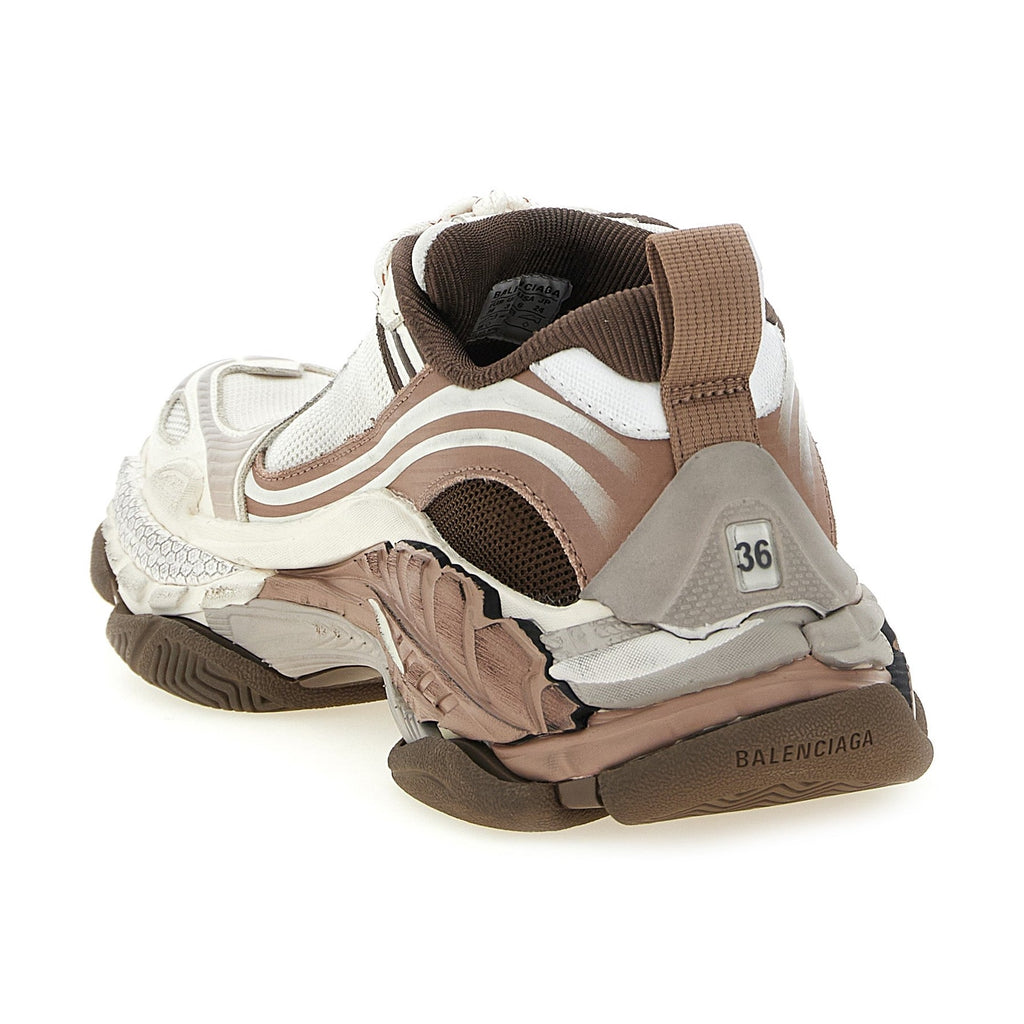 Brown Polyethylene Athletic Sneakers