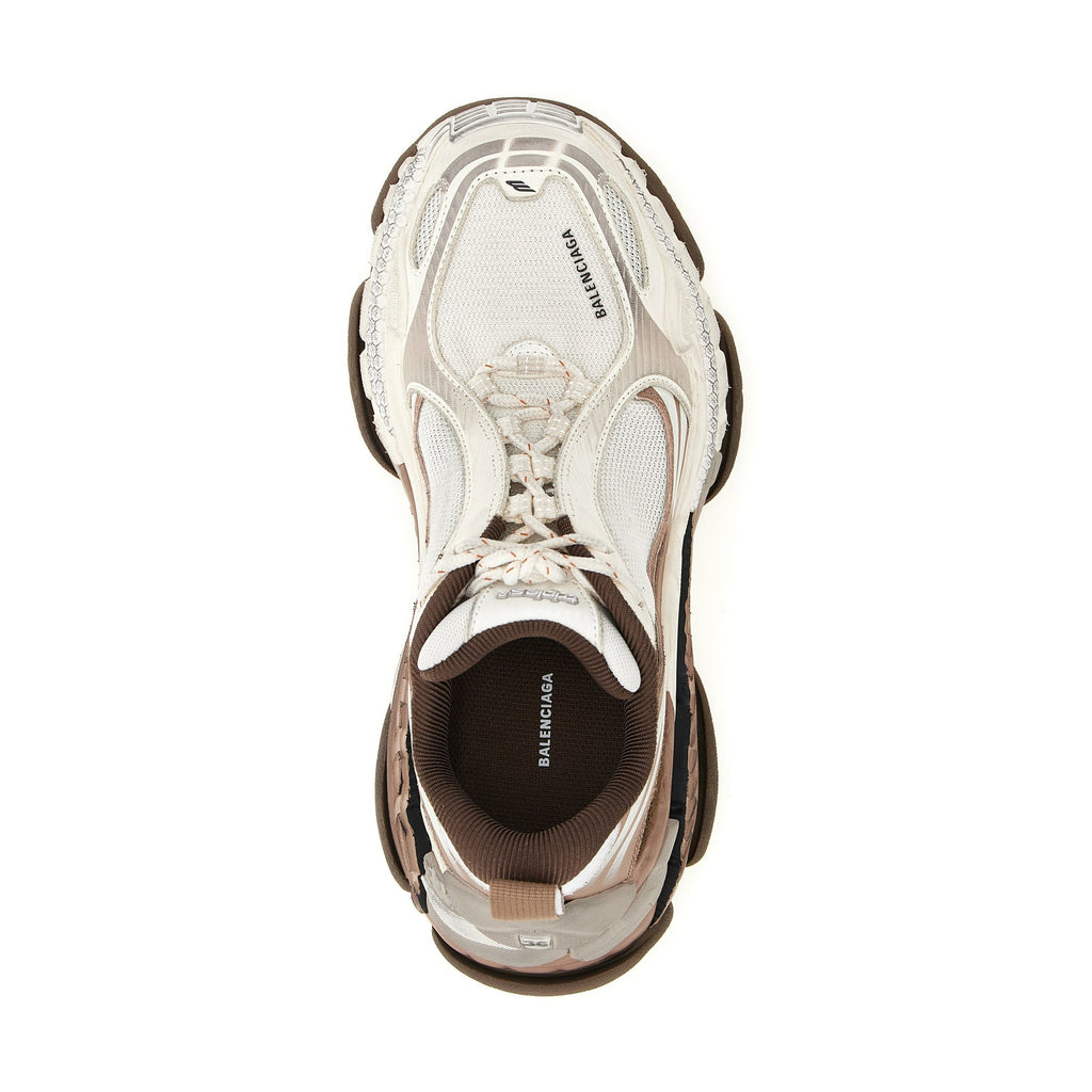 Brown Polyethylene Athletic Sneakers