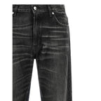 Gray Cotton Flared Jeans