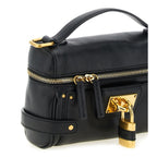 Black Buffalo Leather Shoulder Bag