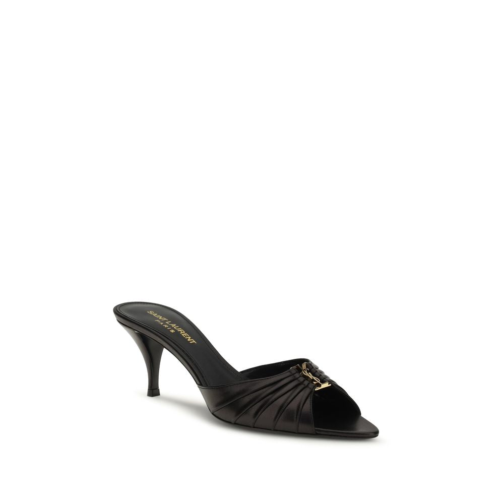 Black Calf Leather Bos Taurus Sandals