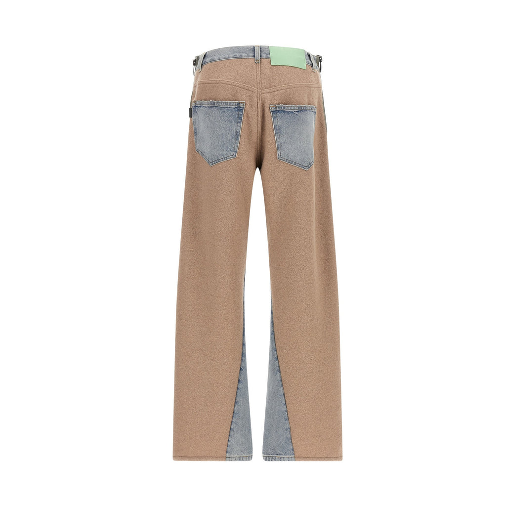 Multicolor Cotton Straight-Leg Jeans