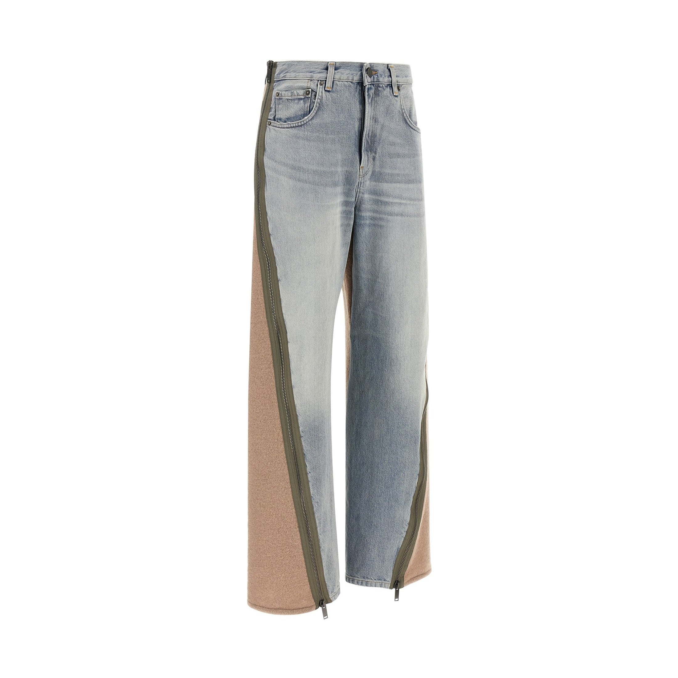 Multicolor Cotton Straight-Leg Jeans