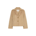 Brown Polyamide Full-Length Jacket