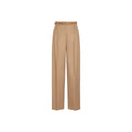Brown Virgin Wool Casual Pants