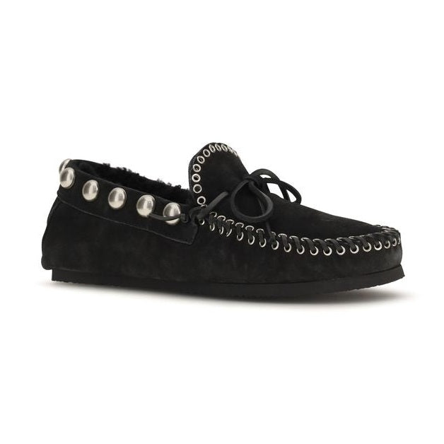 Black Calf Leather Bos Taurus Slip-On Loafers