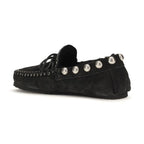 Black Calf Leather Bos Taurus Slip-On Loafers
