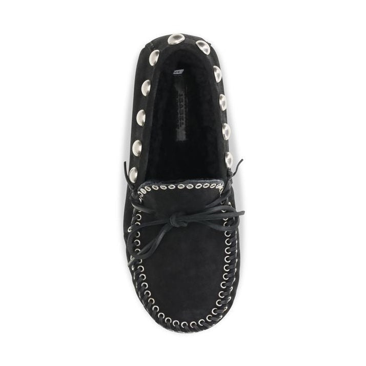 Black Calf Leather Bos Taurus Slip-On Loafers